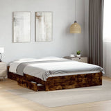Giroletto con Cassetti Rovere Fumo 120x200 cm Legno truciolato