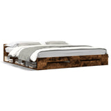 Giroletto con Cassetti Rovere Fumo 180x200 cm Legno truciolato