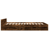 Giroletto con Cassetti Rovere Fumo 150x200 cm Legno truciolato