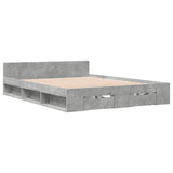 Giroletto Cassetti Grigio Cemento 120x200 cm Legno truciolato