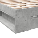 Giroletto Cassetti Grigio Cemento 120x200 cm Legno truciolato