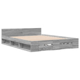 Giroletto Cassetti Grigio Sonoma 140x190 cm Legno truciolato