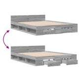 Giroletto Cassetti Grigio Sonoma 140x190 cm Legno truciolato
