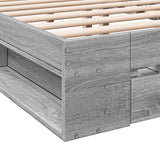 Giroletto Cassetti Grigio Sonoma 140x190 cm Legno truciolato