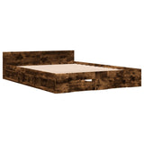 Giroletto con Cassetti Rovere Fumo 135x190 cm Legno truciolato