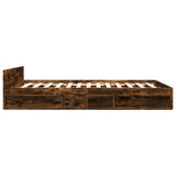 Giroletto con Cassetti Rovere Fumo 135x190 cm Legno truciolato
