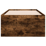 Divano Letto con Cassetti senza Materasso Rovere Fumo 90x190 cm