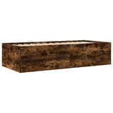 Divano Letto con Cassetti senza Materasso Rovere Fumo 90x190 cm