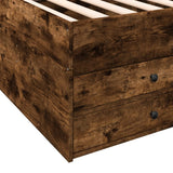 Divano Letto con Cassetti senza Materasso Rovere Fumo 90x190 cm