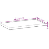 Mensole da Parete 3 pz 40x20x2 cm Legno Acacia Non Trattato