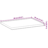 Mensole da Parete 3 pz 60x30x2 cm Legno Acacia Non Trattato