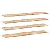 Mensole da Parete 4 pz 160x30x2 cm Legno Acacia Non Trattato