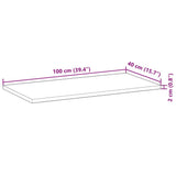 Mensole da Parete 2 pz 100x40x2 cm Legno Acacia Non Trattato
