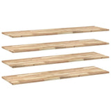 Mensole da Parete 4 pz 120x40x2 cm Legno Acacia Non Trattato