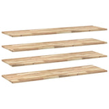 Mensole da Parete 4 pz 140x40x2 cm Legno Acacia Non Trattato