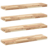 Mensole da Parete 4 pz 80x20x4 cm Legno Acacia Non Trattato