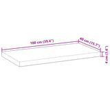 Mensole da Parete 2 pz 100x40x4 cm Legno Acacia Non Trattato