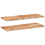 Mensole da Parete 2 pz 80x30x2 cm Legno Acacia Rifinito a Olio