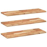 Mensole da Parete 3 pz 100x30x2 cm Legno Acacia Rifinito a Olio