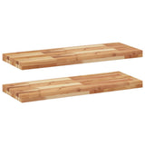 Mensole da Parete 2 pz 80x30x4 cm Legno Acacia Rifinito a Olio