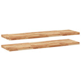Mensole da Parete 2 pz 120x40x4 cm Legno Acacia Rifinito a Olio