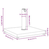 Base per Ombrellone per Pali 32/38/48 mm 18 kg Quadrata