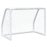 Porte Calcio Bambini 2pz con Pallone Bianco 64x35x48 cm Metallo