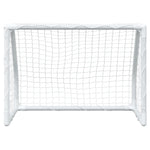 Porte Calcio Bambini 2pz con Pallone Bianco 64x35x48 cm Metallo