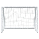 Porte Calcio Bambini 2pz con Pallone Bianco 64x35x48 cm Metallo