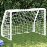 Porte Calcio Bambini 2pz con Pallone Bianco 64x35x48 cm Metallo