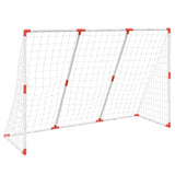 Porte Calcio Bambini con Palloni 2 in 1 Bianche 184x64x124 cm