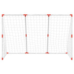 Porte Calcio Bambini con Palloni 2 in 1 Bianche 184x64x124 cm