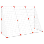 Porte Calcio Bambini con Palloni 2 in 1 Bianche 184x64x124 cm