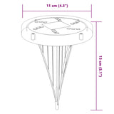 Luci Solari da Terra con Picchetti da Esterno 4pz Bianco Caldo