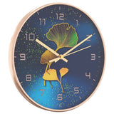 Orologio da Parete Oro e Blu 29,5 cm Polistirene e Vetro