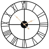 Orologio da Parete Nero 50 cm in Ferro