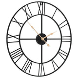 Orologio da Parete Nero 50 cm in Ferro