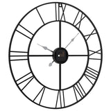 Orologio da Parete Nero 50 cm in Ferro