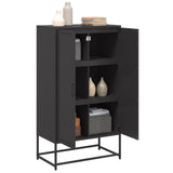 Credenza Nera 68,5x38,5x123,5 cm in Acciaio