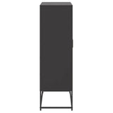 Credenza Nera 68,5x38,5x123,5 cm in Acciaio