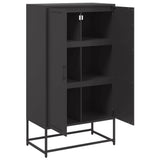 Credenza Nera 68,5x38,5x123,5 cm in Acciaio