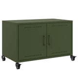Mobile TV Verde Oliva 68x39x43,5 cm in Acciaio