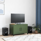Mobile TV Verde Oliva 68x39x43,5 cm in Acciaio