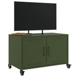 Mobile TV Verde Oliva 68x39x43,5 cm in Acciaio