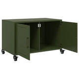 Mobile TV Verde Oliva 68x39x43,5 cm in Acciaio