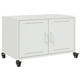 Mobile TV Bianco 68x39x43,5 cm in Acciaio Laminato a Freddo