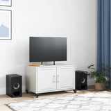 Mobile TV Bianco 68x39x43,5 cm in Acciaio Laminato a Freddo