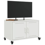 Mobile TV Bianco 68x39x43,5 cm in Acciaio Laminato a Freddo