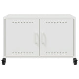 Mobile TV Bianco 68x39x43,5 cm in Acciaio Laminato a Freddo