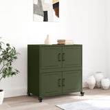 Credenza Verde Oliva 68x39x72 cm in Acciaio